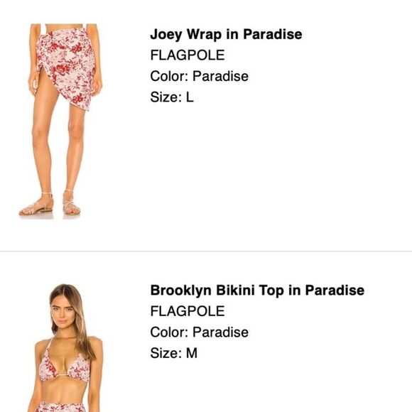 REVOLVE - Brooklyn Bikini Top(M), Cole Bikini Bottom(M) and Joey Wrap Skirt(L) - Picture 15 of 16